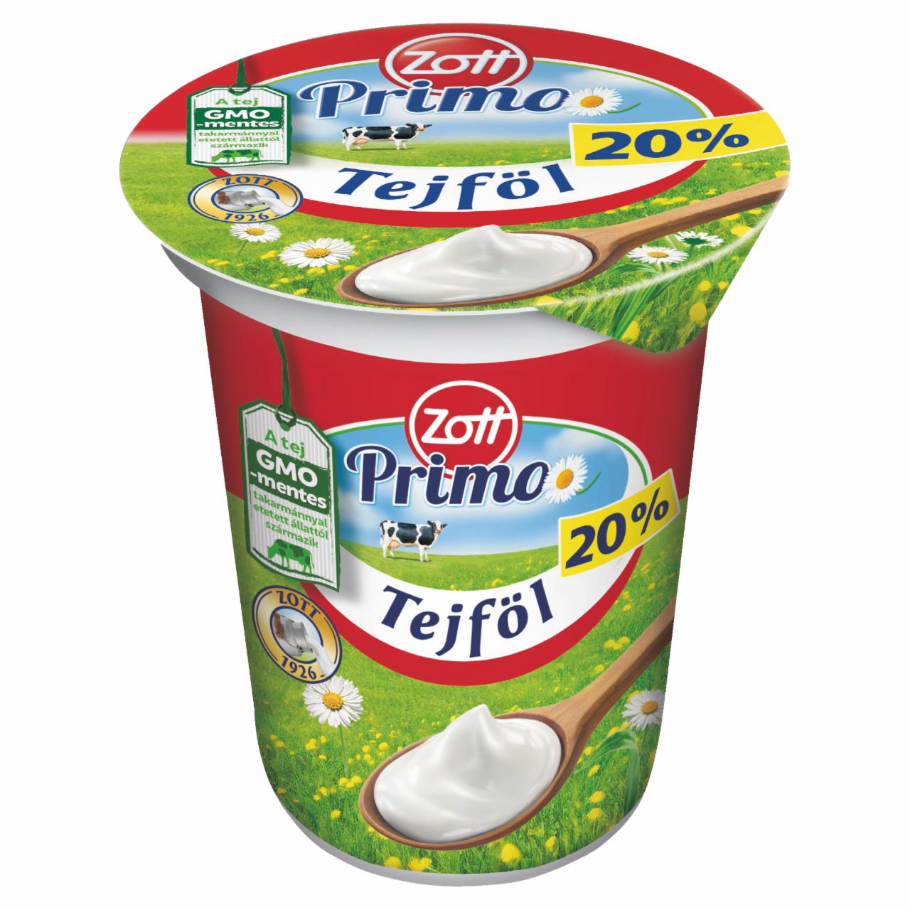 Képek - Zott Primo tejföl 20% 330 g