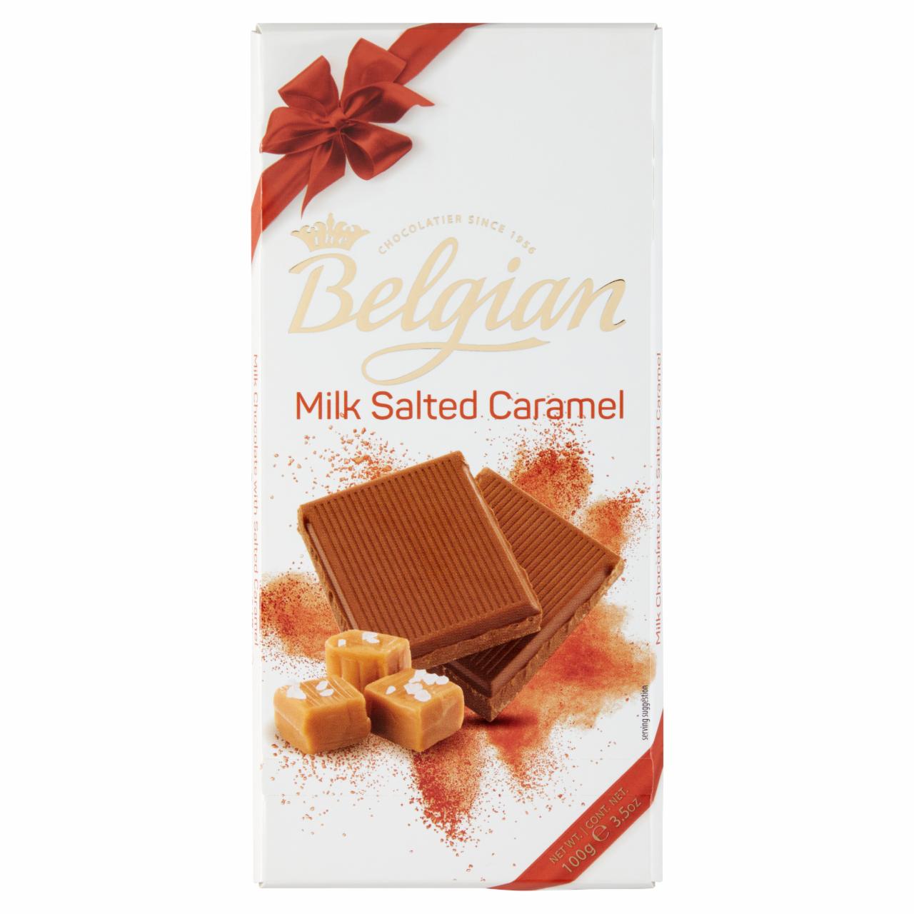 Képek - Belgian tejcsokoládé sós karamellával 100 g