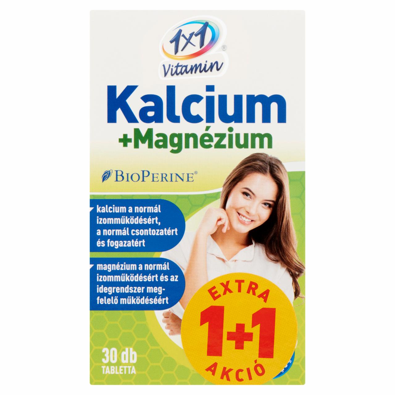 Képek - 1x1 Vitamin Kalcium + Magnézium étrend-kiegészítő filmtabletta 2 x 30 db