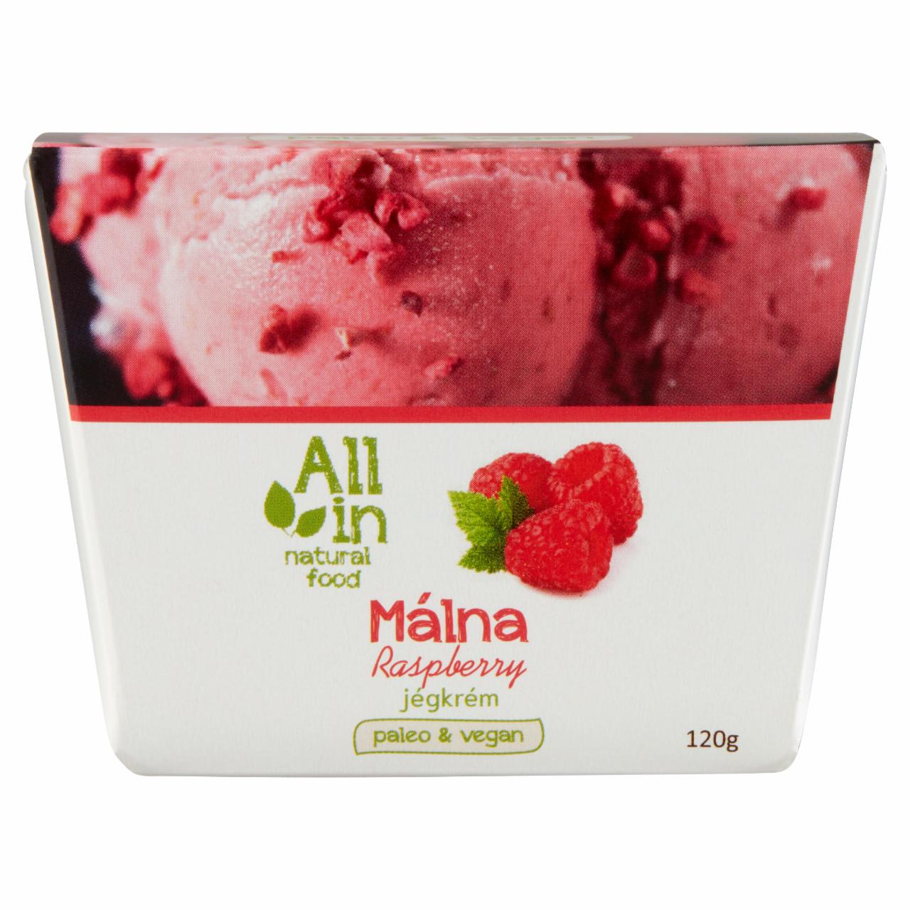 Képek - All in natural food málna jégkrém 120 g