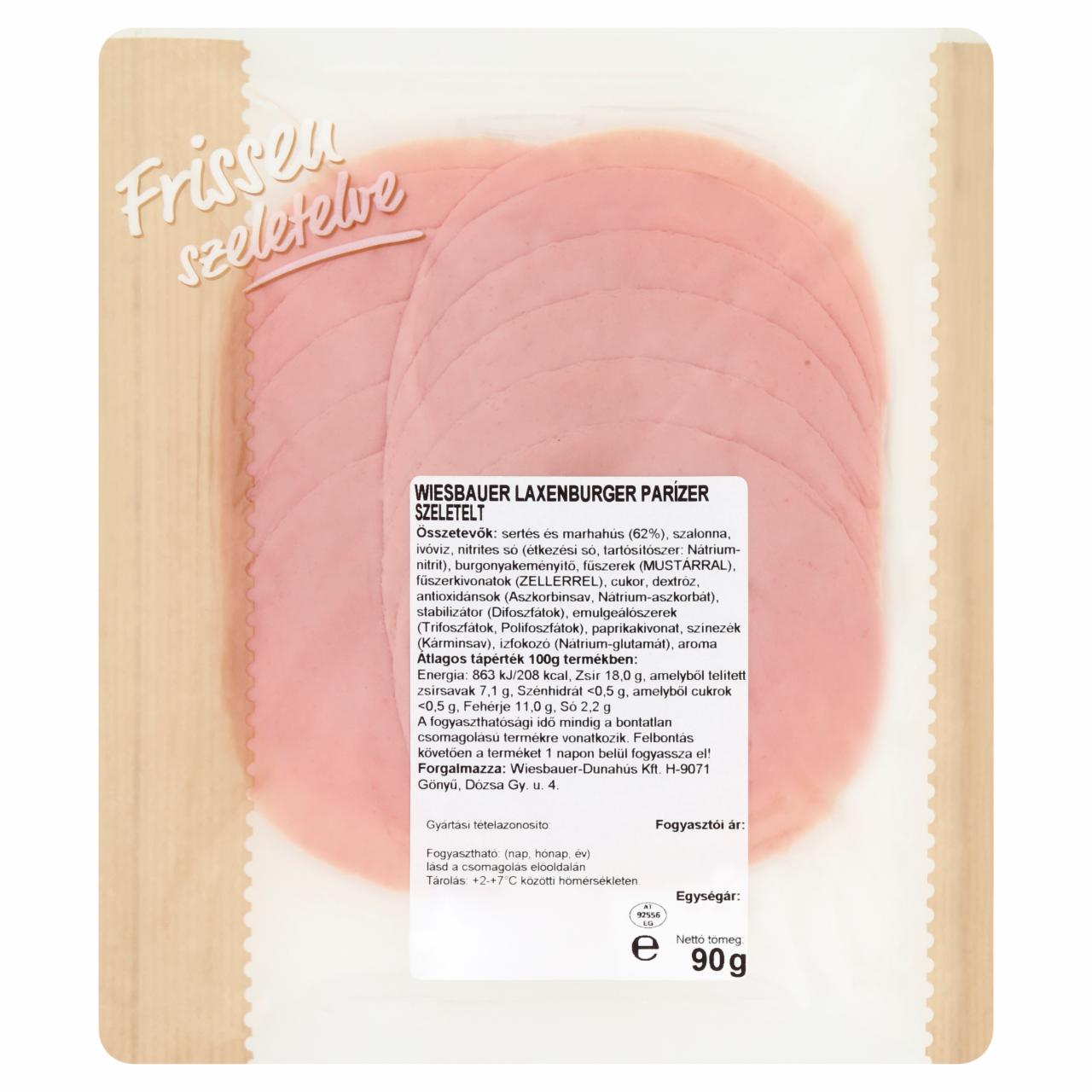 Képek - Wiesbauer szeletelt Laxenburger parizer 90 g