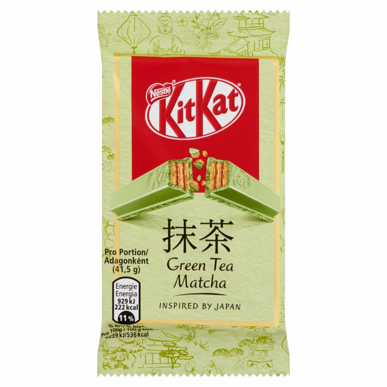 Képek - KitKat ropogós ostya matcha zöld teás fehér csokoládéban 41,5 g