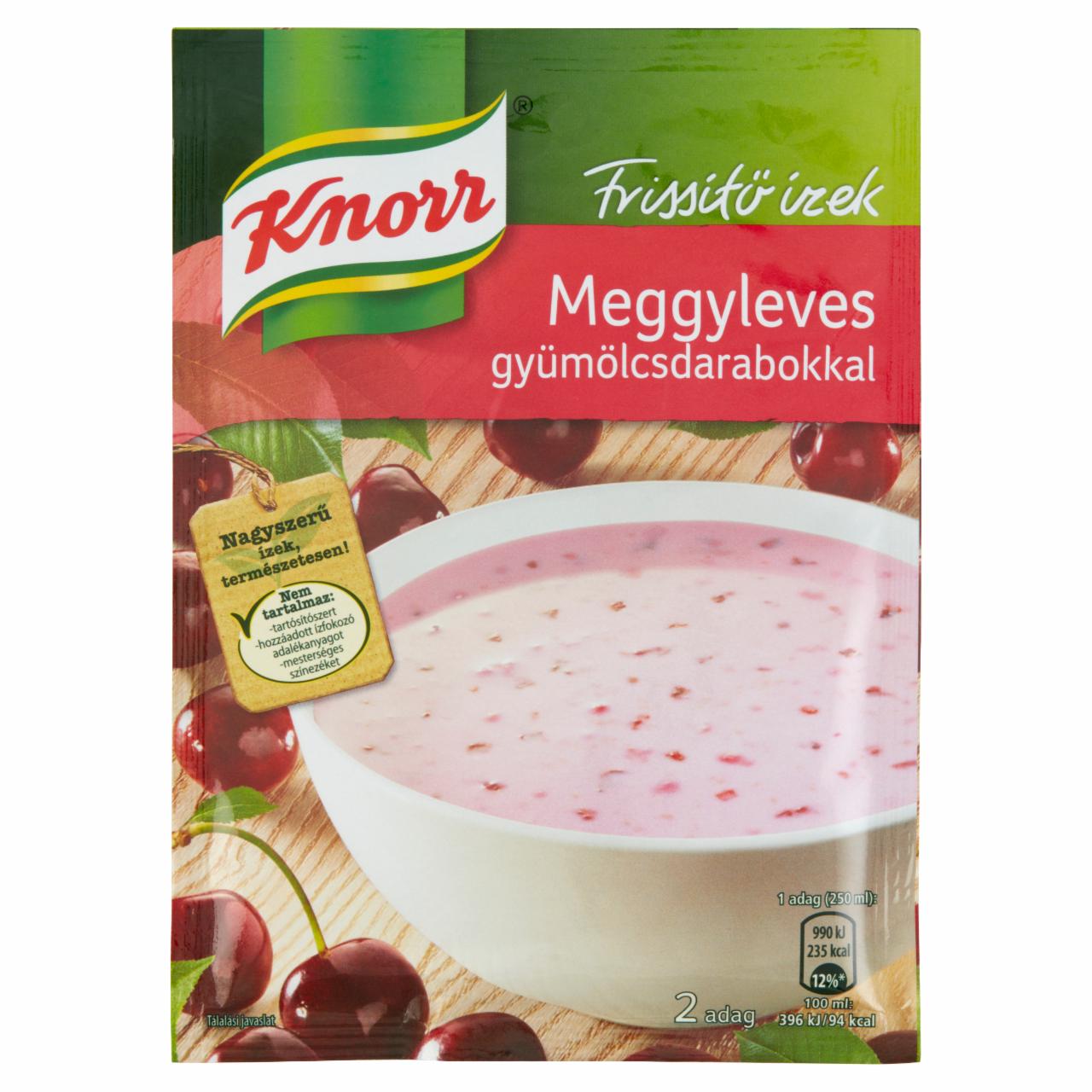 Képek - Knorr meggyleves gyümölcsdarabokkal 56 g