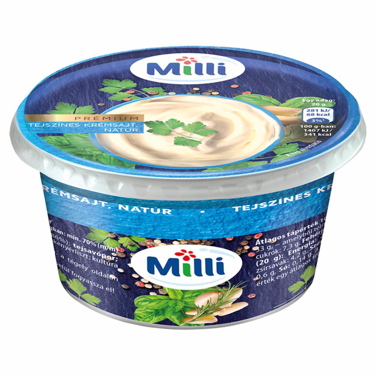 Képek - Milli Prémium tejszínes krémsajt, natúr 125 g