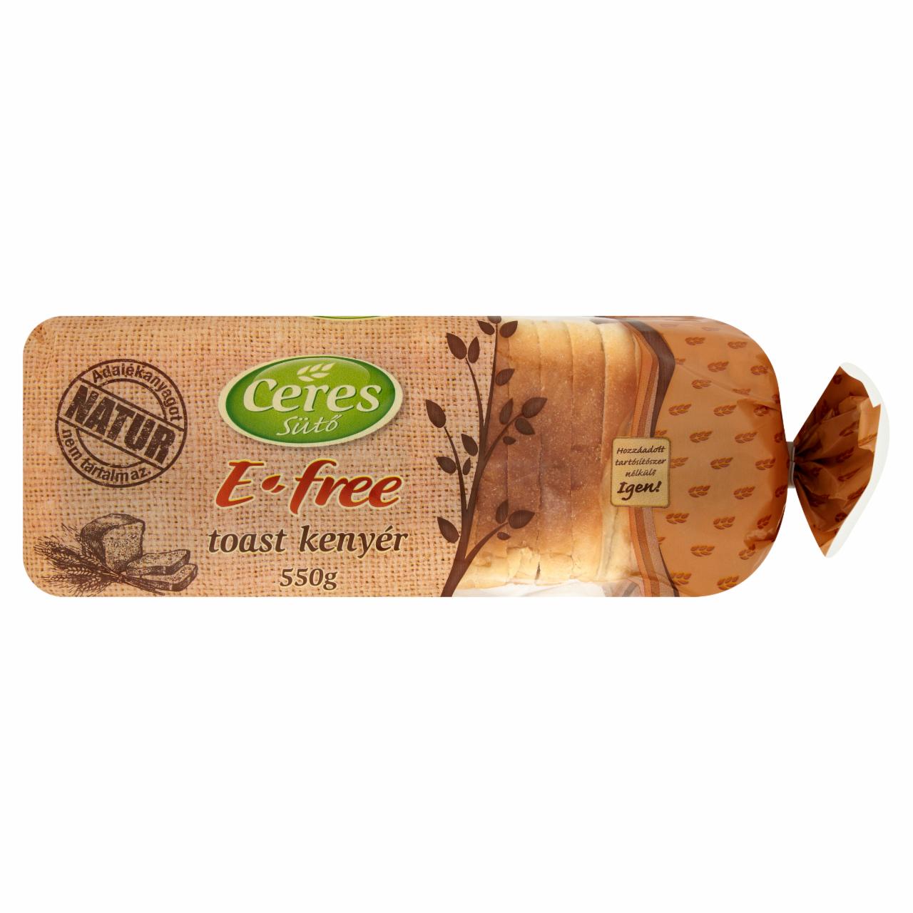 Képek - Ceres Sütő e-szám mentes toast kenyér 550 g