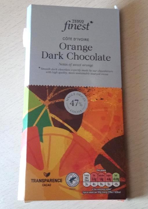 Képek - Orange dark chocolate Notes of sweet orange Tesco Finest