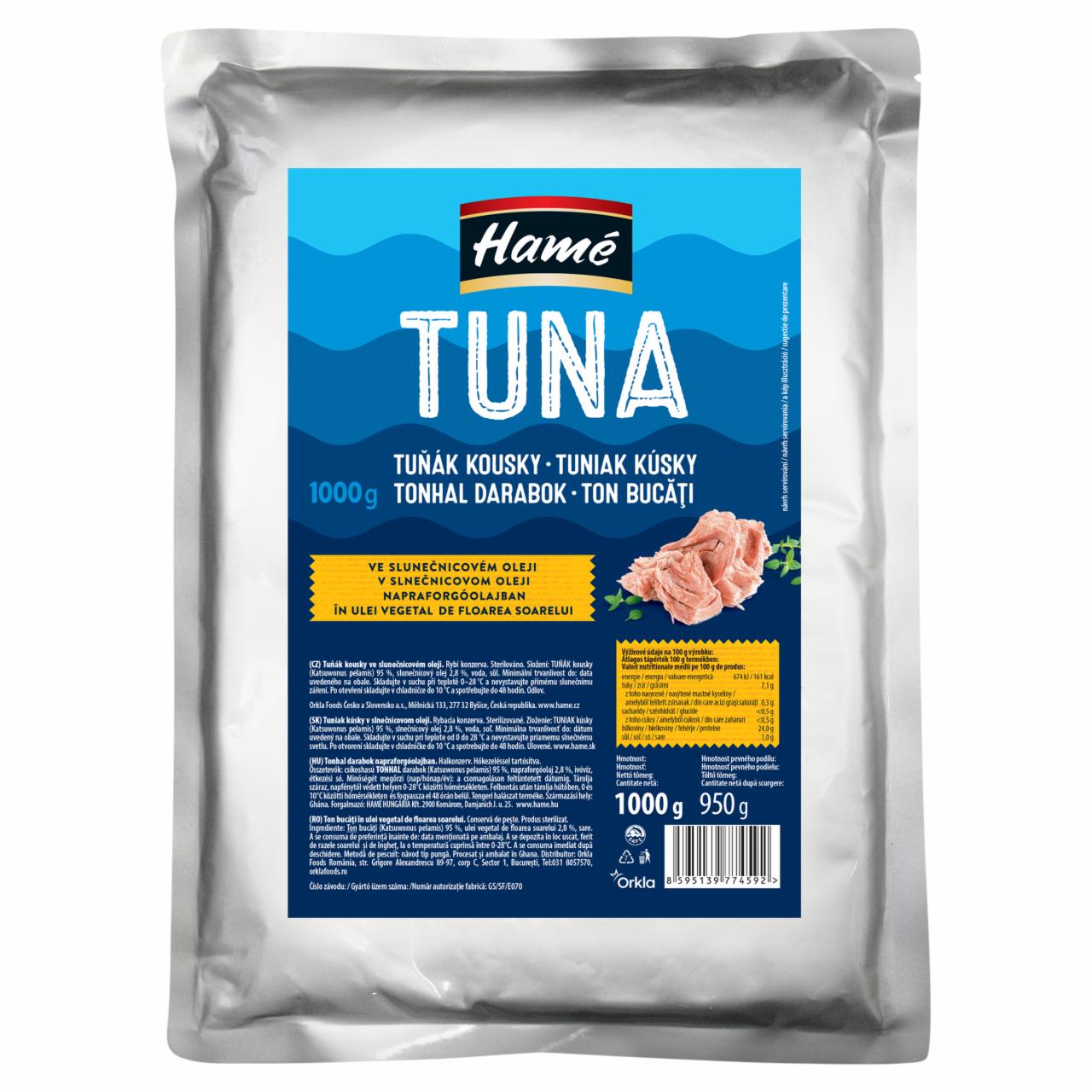 Képek - Hamé tonhal darabok napraforgóolajban 1000 g