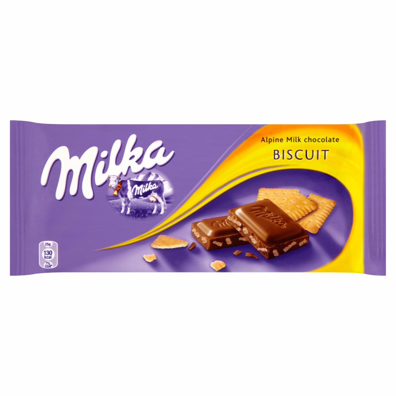 Képek - Milka alpesi tejcsokoládé kekszdarabokkal 80 g