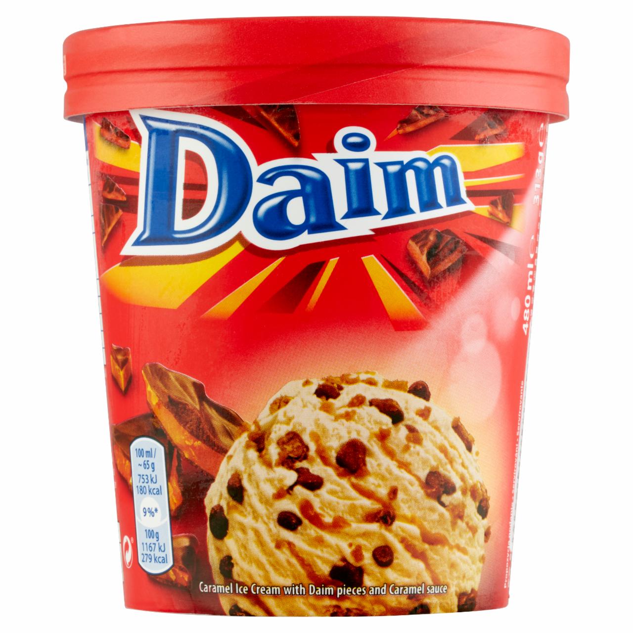 Képek - Daim karamell ízű jégkrém ropogós tejcsokoládés karamell darabkákkal 480 ml