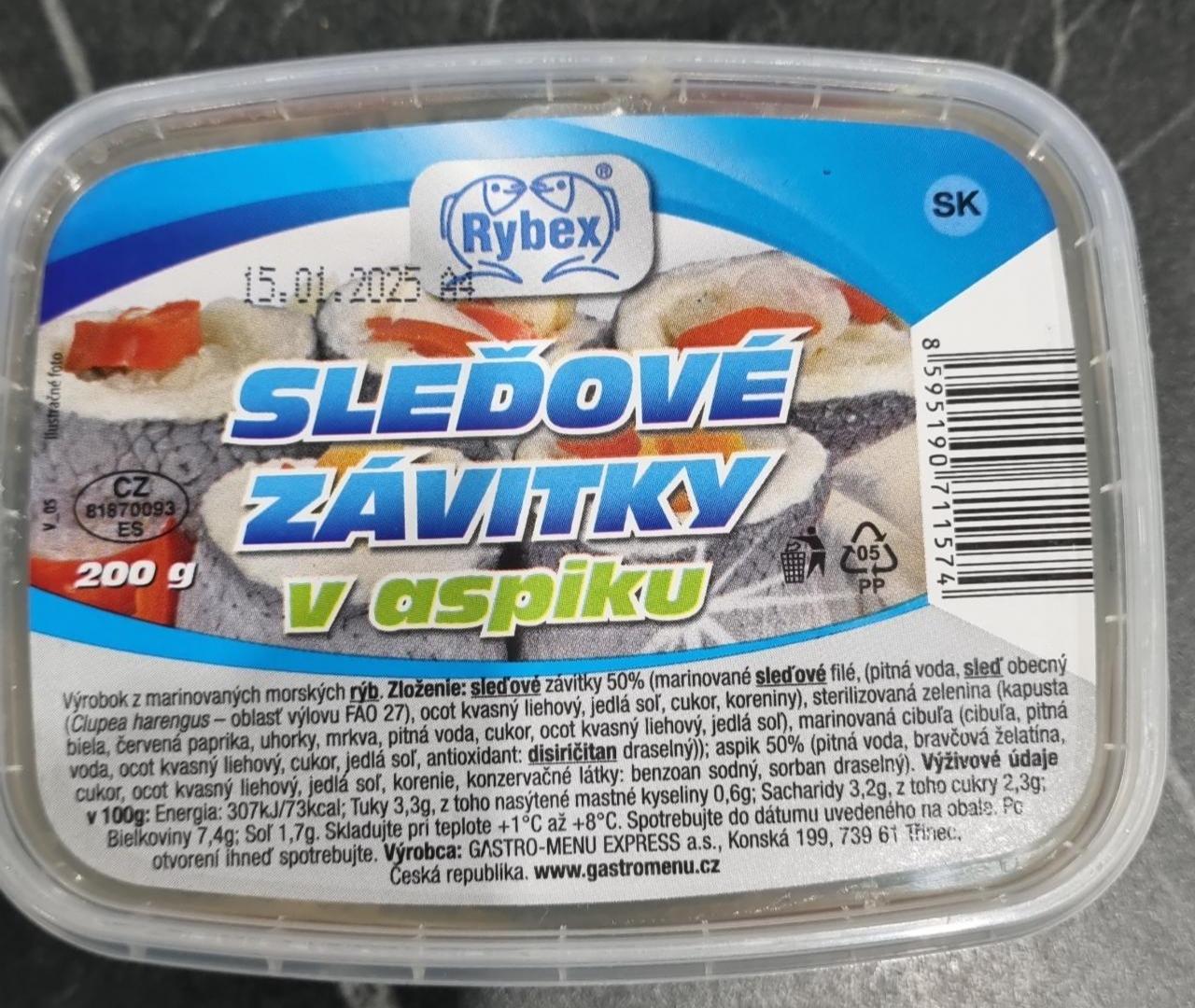 Képek - Sleďové závitky v aspiku Rybex