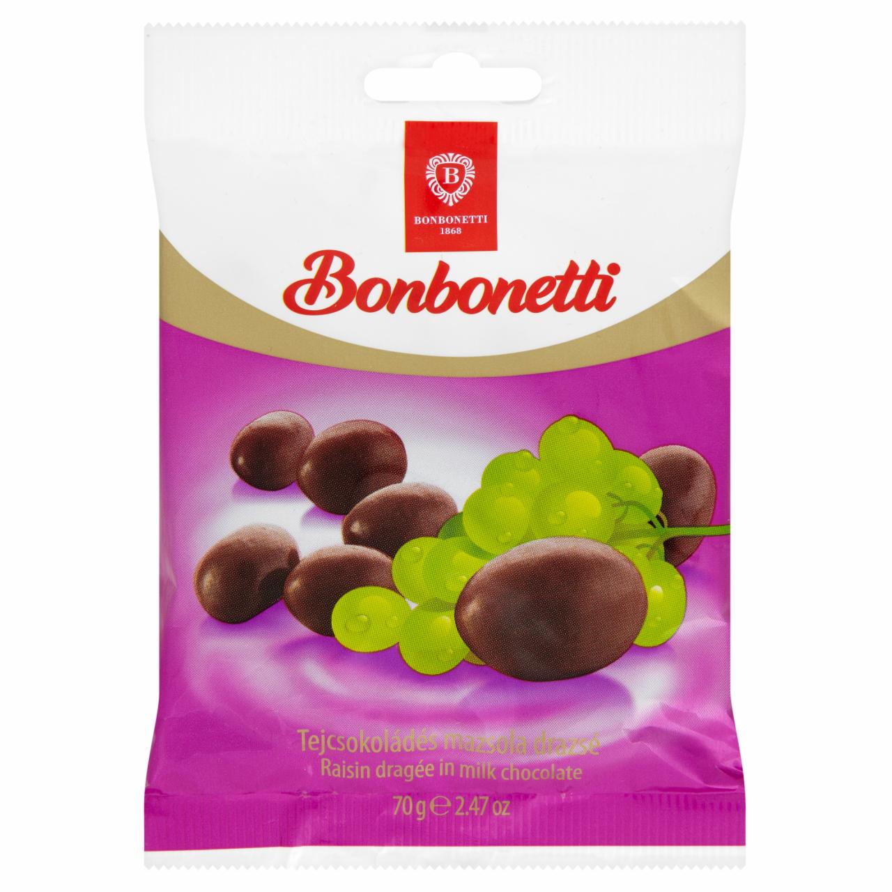 Képek - Bonbonetti tejcsokoládés mazsola drazsé 70 g