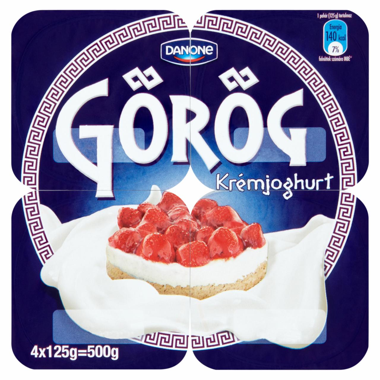 Képek - Danone Görög epertortaízű, élőflórás krémjoghurt 4 x 125 g