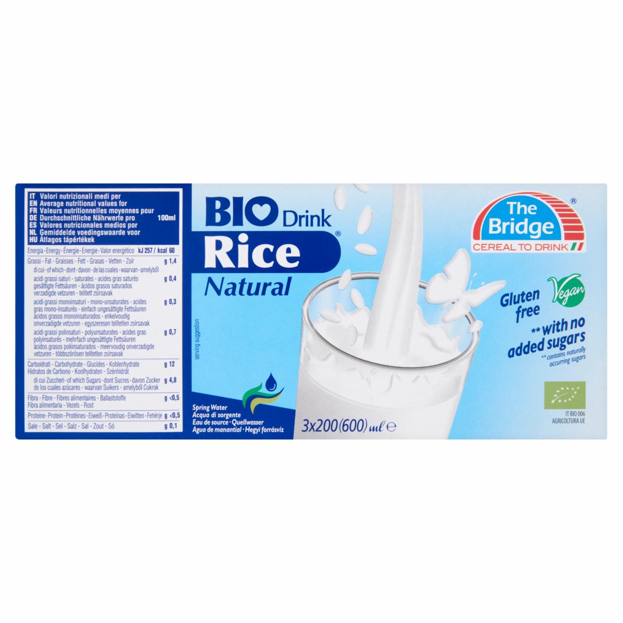 Képek - The Bridge BIO natúr rizsital 3 x 200 ml