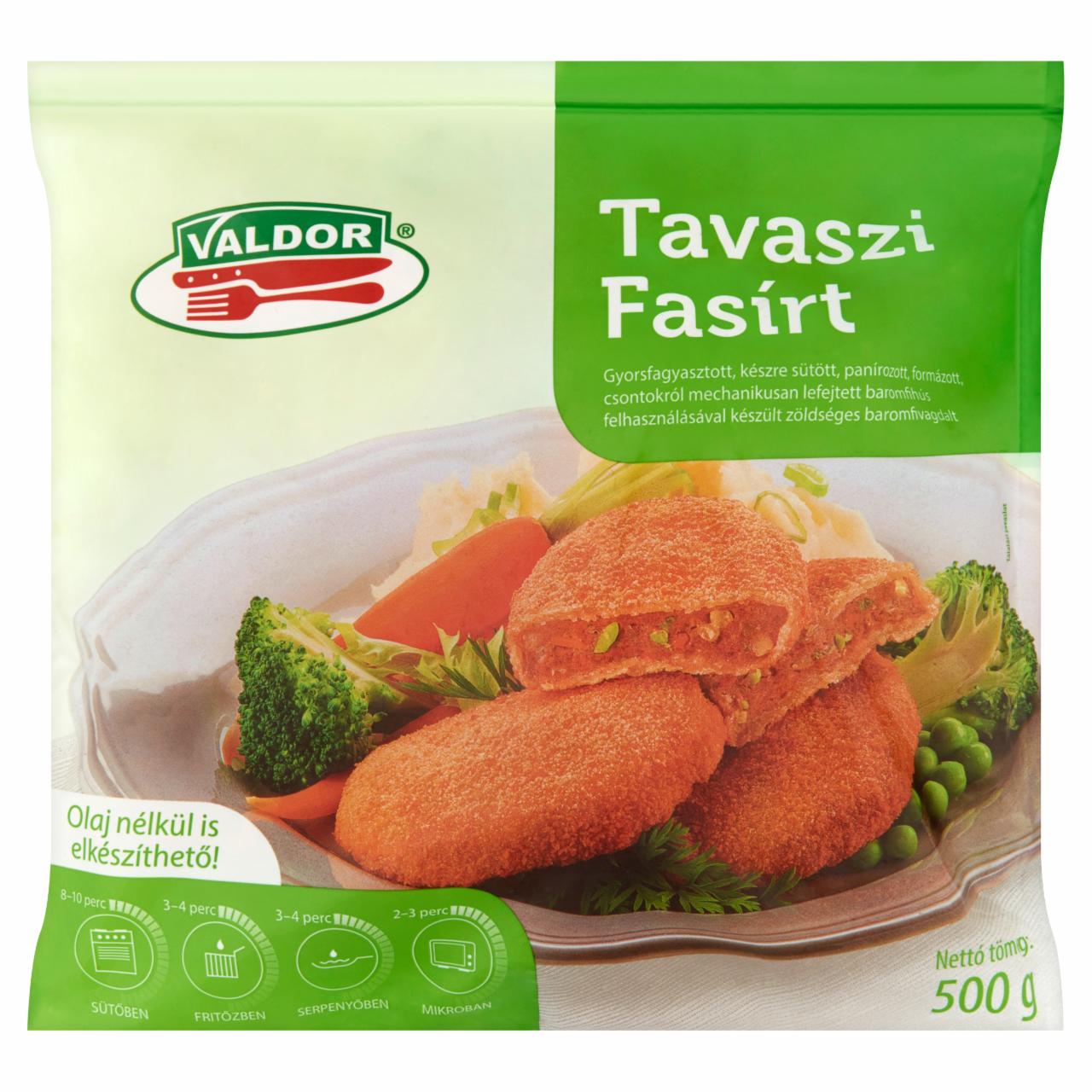 Képek - Valdor gyorsfagyasztott, készre sütött, panírozott tavaszi fasírt 500 g