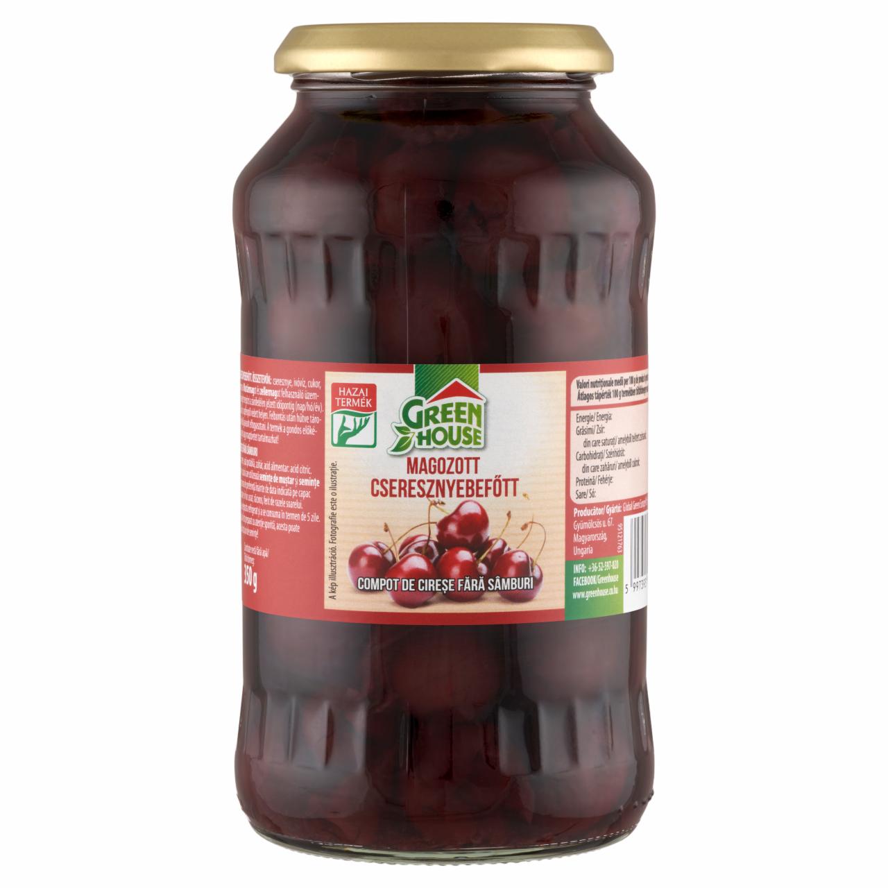 Képek - Green House magozott cseresznyebefőtt 680 g