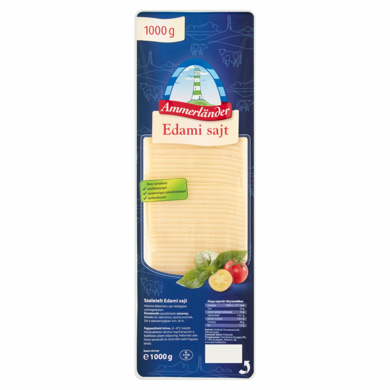 Képek - Ammerländer szeletelt edámi sajt 1000 g