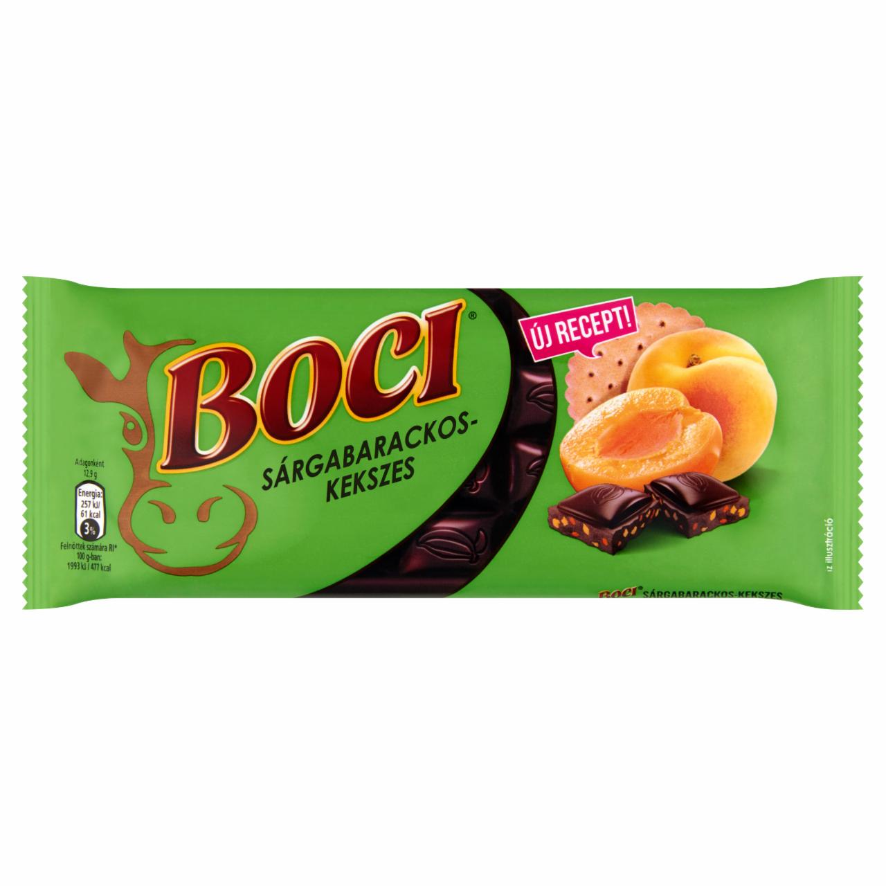 Képek - Boci sárgabarackos-kekszes étcsokoládé 90 g