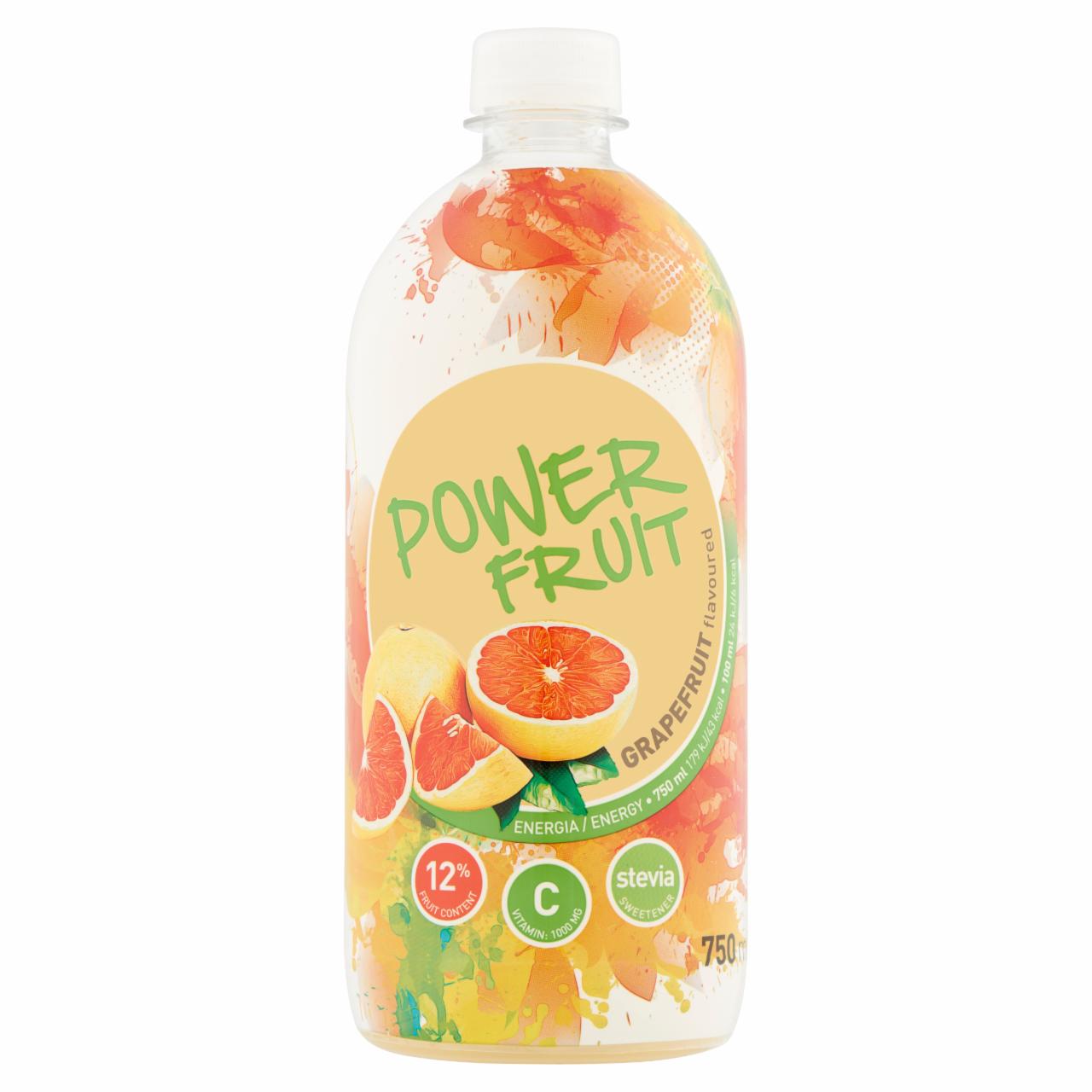Képek - Power Fruit grapefruit ízű, forrásvíz alapú, energiaszegény gyümölcsital édesítőszerekkel 750 ml