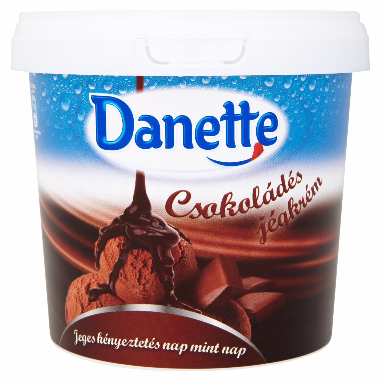 Képek - Danette csokoládés jégkrém csokoládéízű öntettel 1000 ml