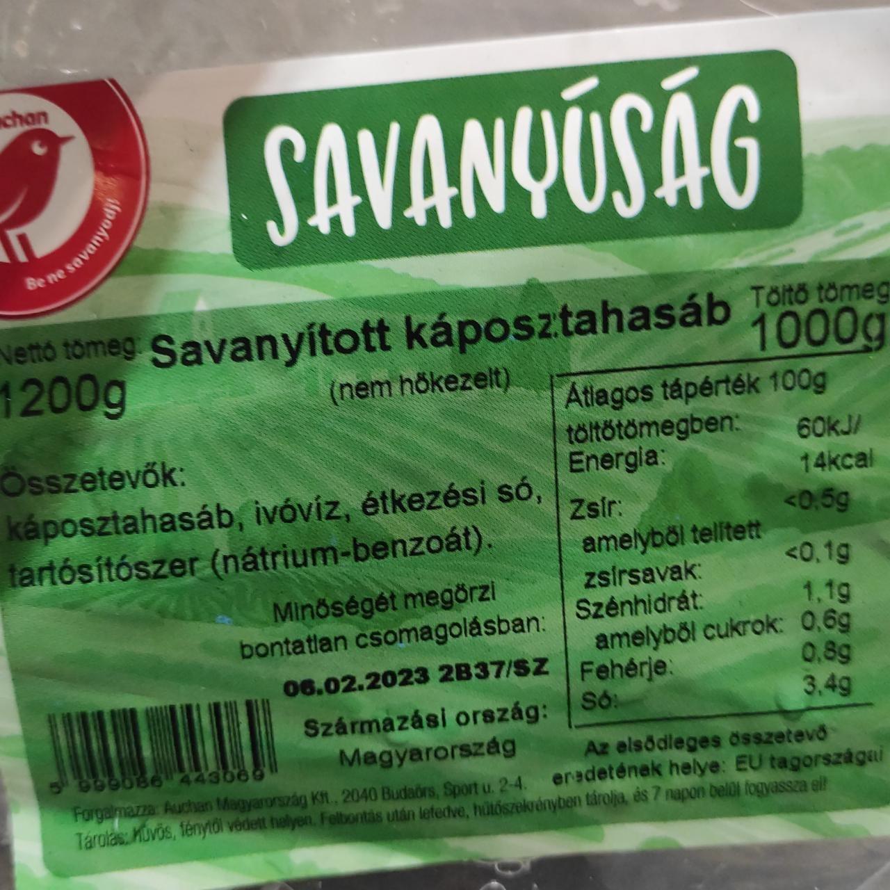 Képek - Savanyított káposztahasáb Auchan