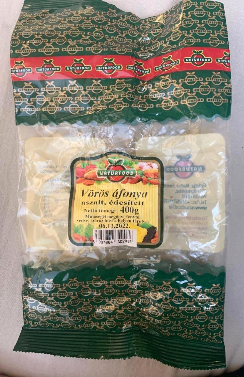 Képek - Vörös áfonya édesített Naturfood