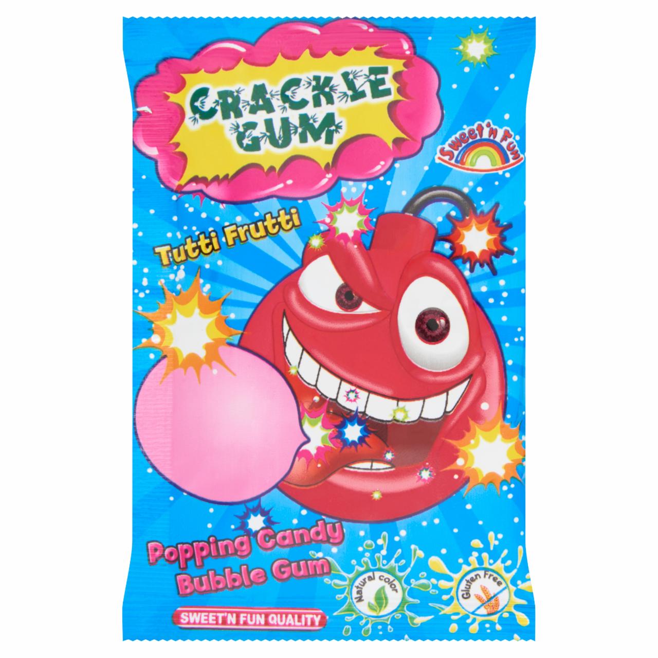 Képek - Sweet'n Fun Crackle Gum Tutti Frutti rágógumi pattogós cukorral 10 g