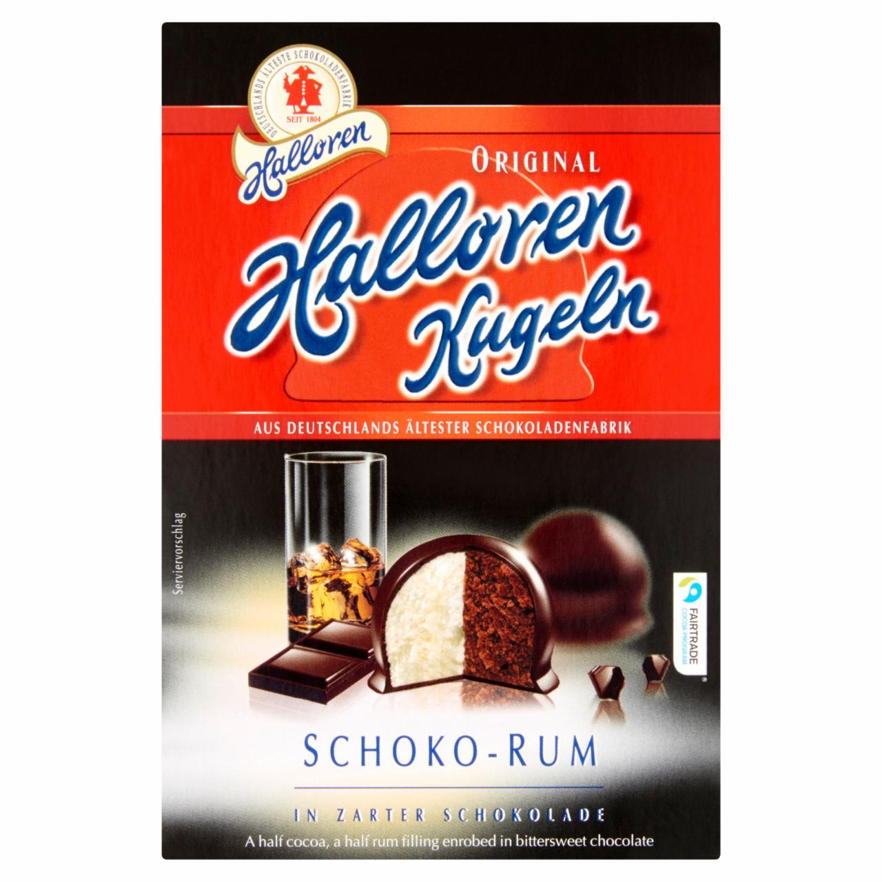 Képek - Halloren csokis rum ízű csokigolyó 125 g