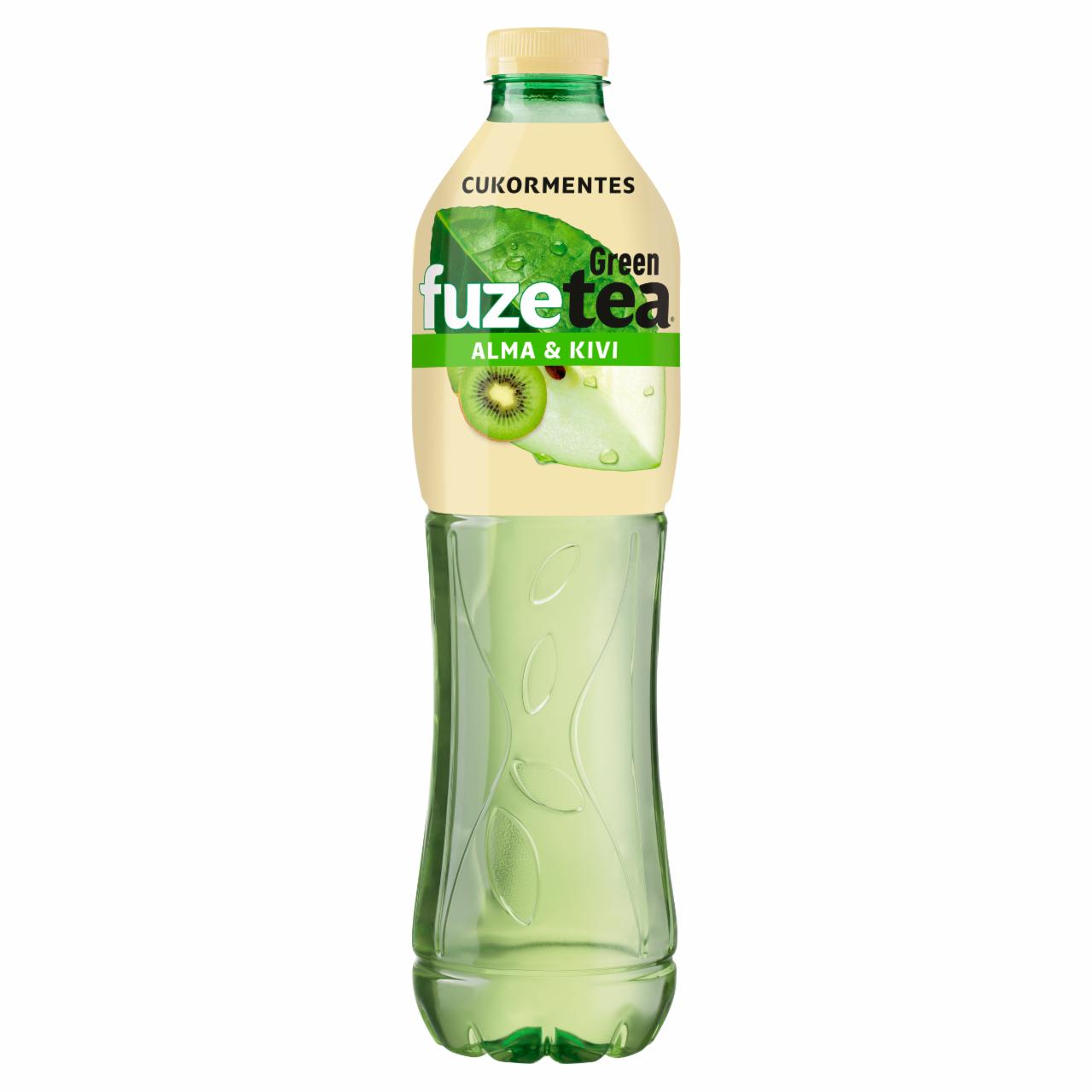 Képek - FUZETEA Zero energiamentes, szénsavmentes, alma és kivi ízű üdítőital zöld tea kivonattal 1,5 l