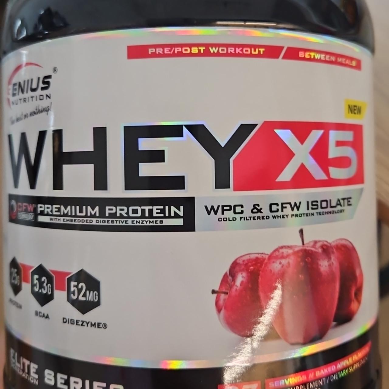 Képek - Whey X5 premium protein baked apple flavour Genius Nutrition