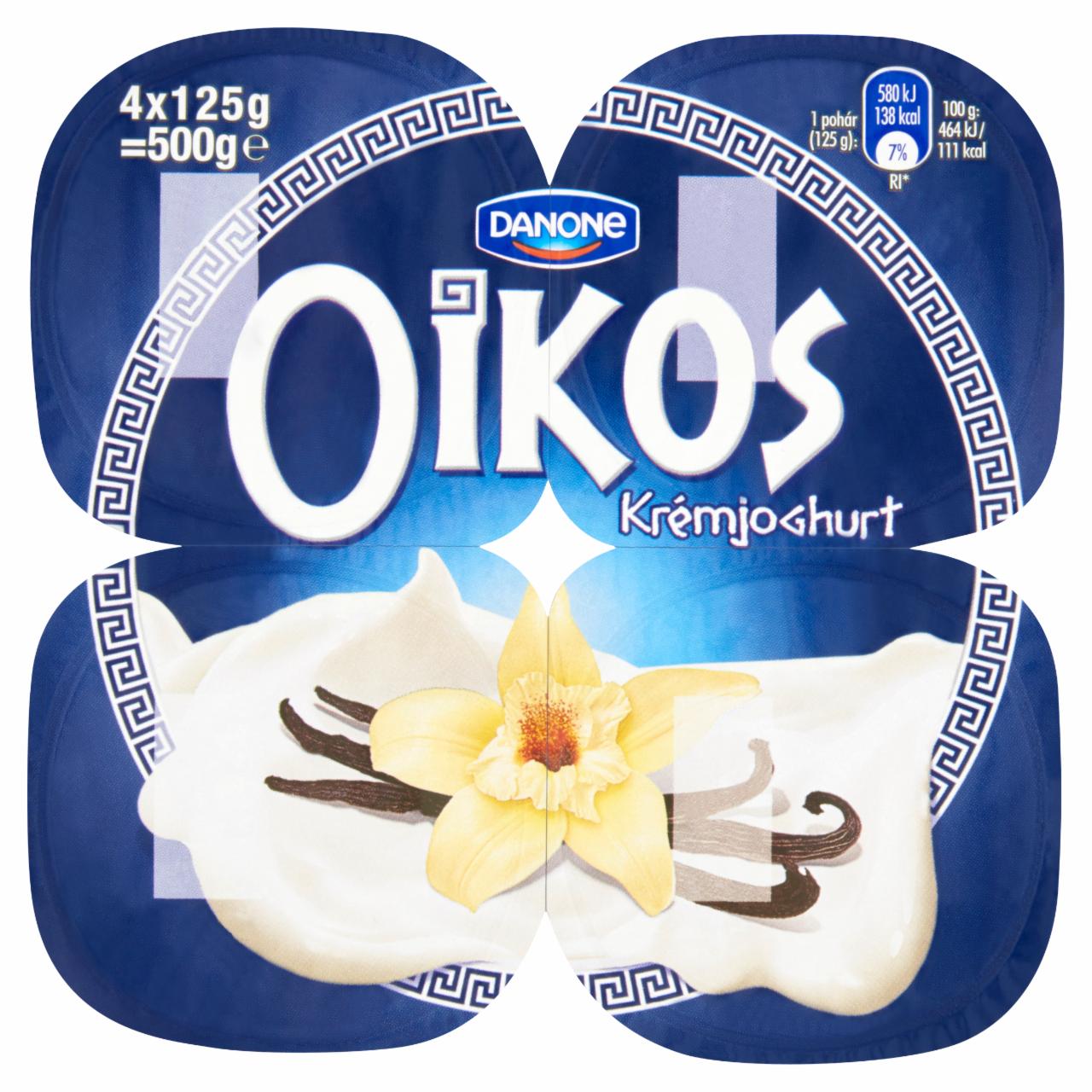 Képek - Danone Oikos Görög vaníliaízű élőflórás krémjoghurt 4 x 125 g