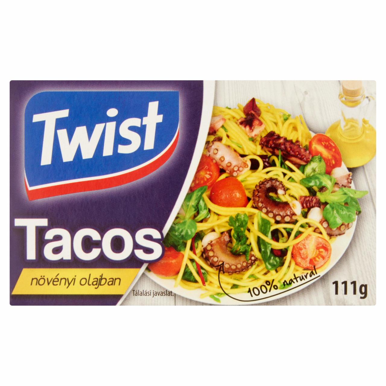 Képek - Twist Tacos tintahal csápdarabok növényi olajban 111 g