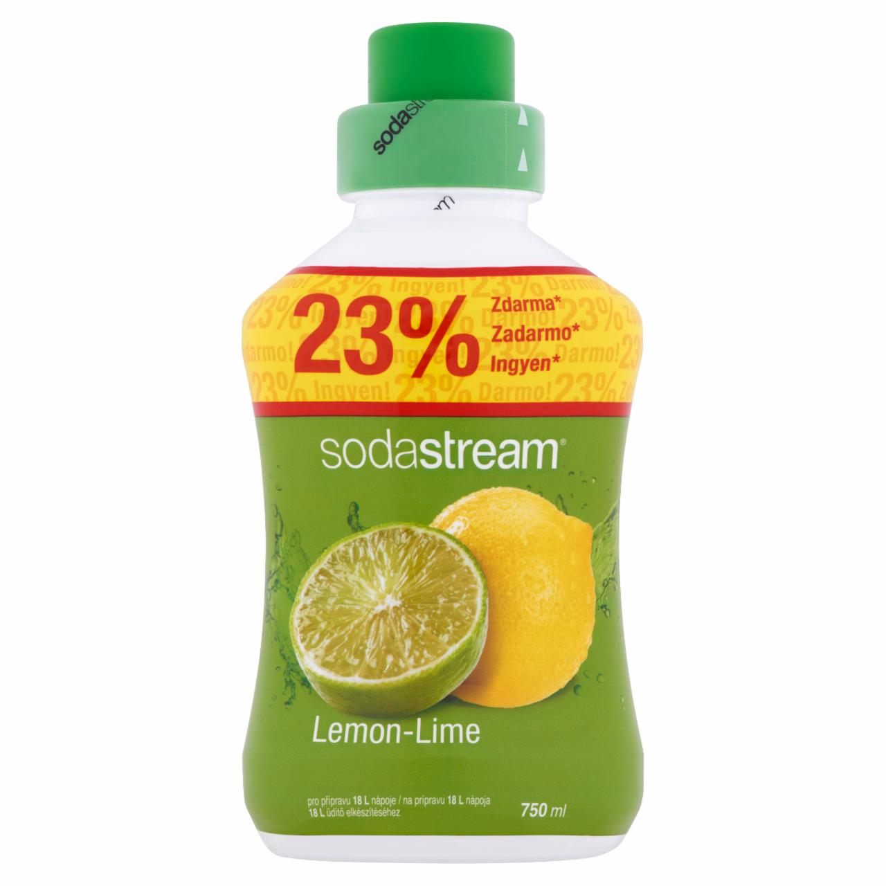 Képek - Sodastream citrom-lime ízű szörp cukorral és édesítőszerrel 750 ml