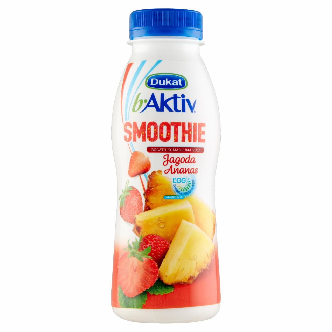 Képek - Dukat Smoothie zsírszegény, epres-ananászos tejkészítmény 330 g