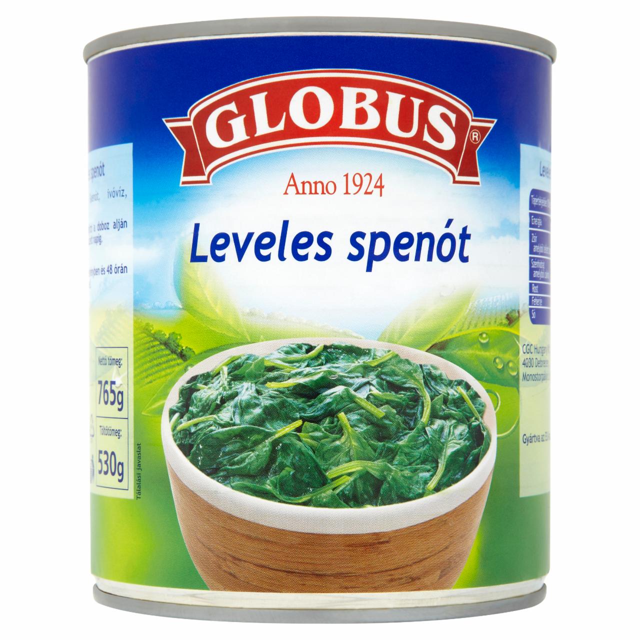 Képek - Globus leveles spenót 765 g