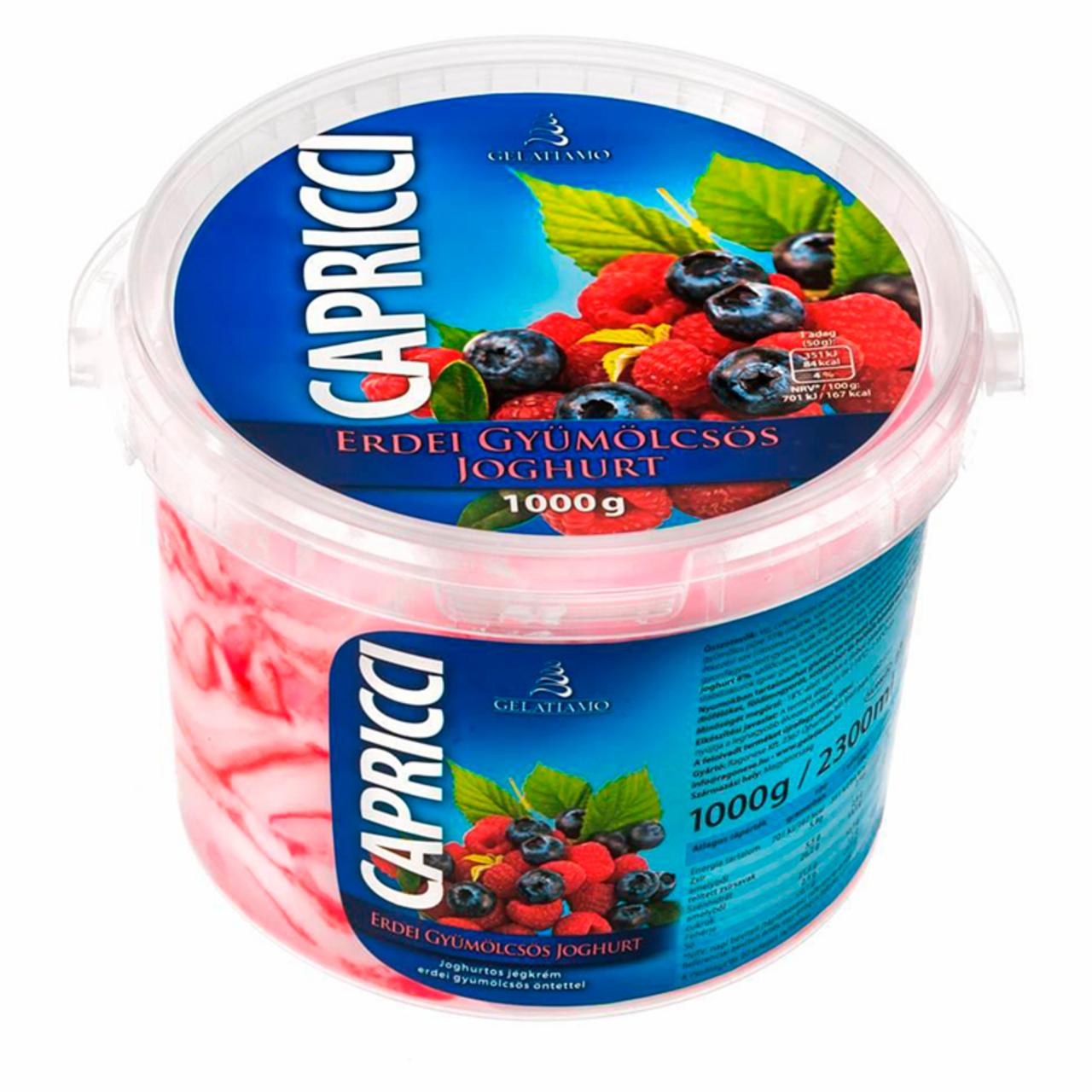 Képek - Gelatiamo Capricci joghurtos jégkrém erdei gyümölcsös öntettel 1000 g