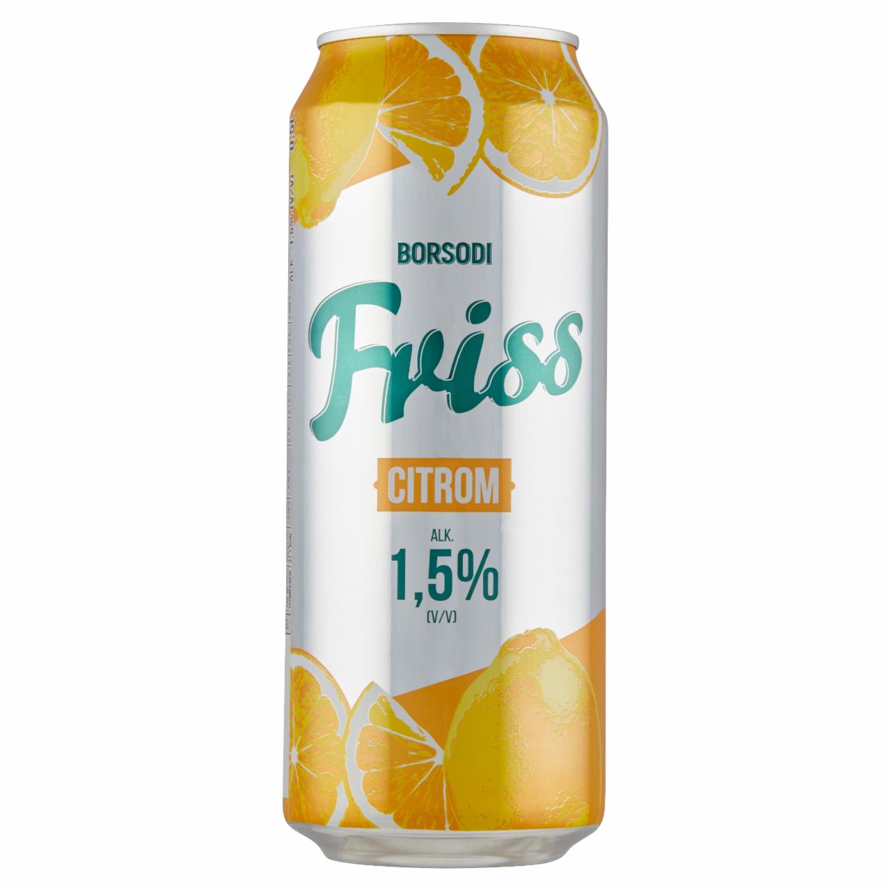 Képek - Borsodi Friss citromos ital és világos sör keveréke 1,5% 0,5 l