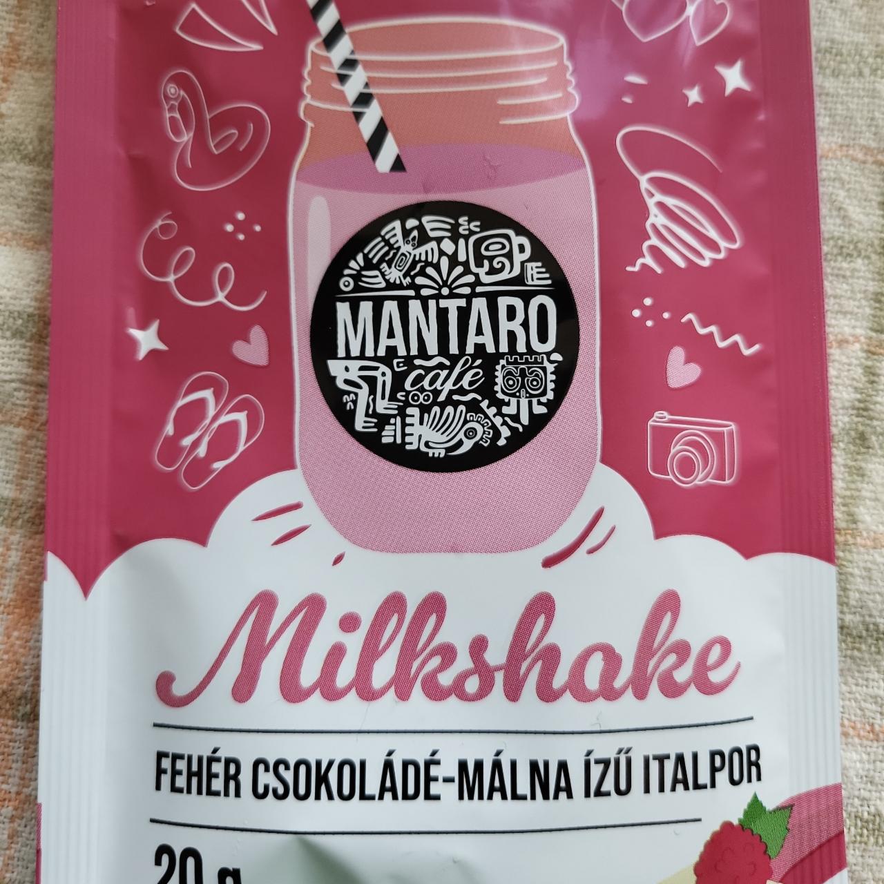 Képek - Milkshake Fehér csokoládé-málna ízű italpor Mantaro