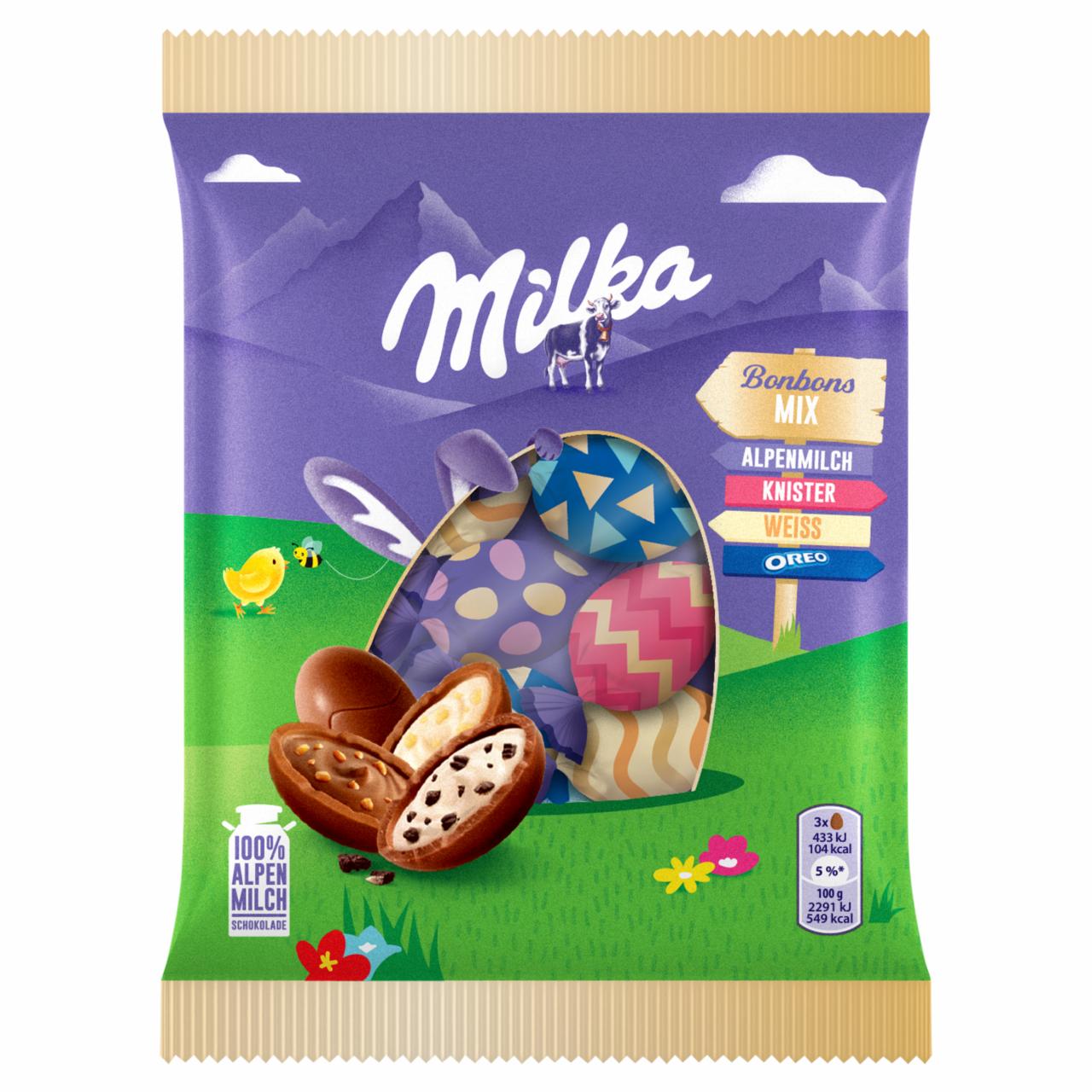 Képek - Milka alpesi tej felhasználásával készült csokoládé tojás válogatás 130 g