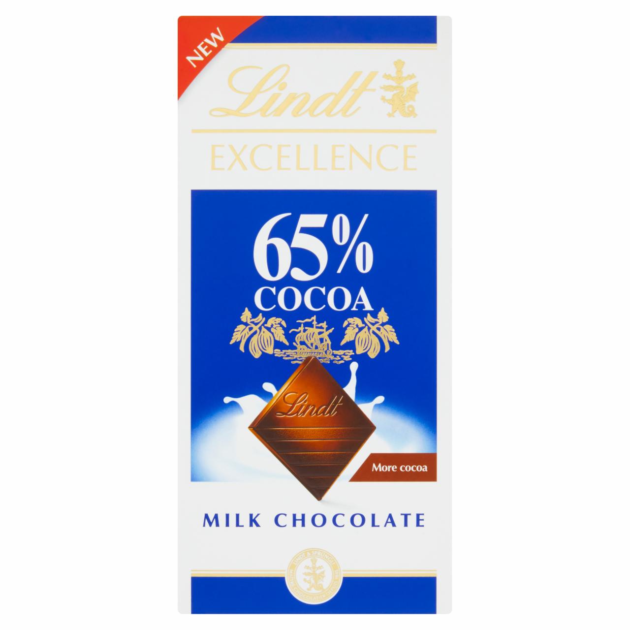 Képek - Lindt Excellence magas kakaótartalmú tejcsokoládé 65% 80 g