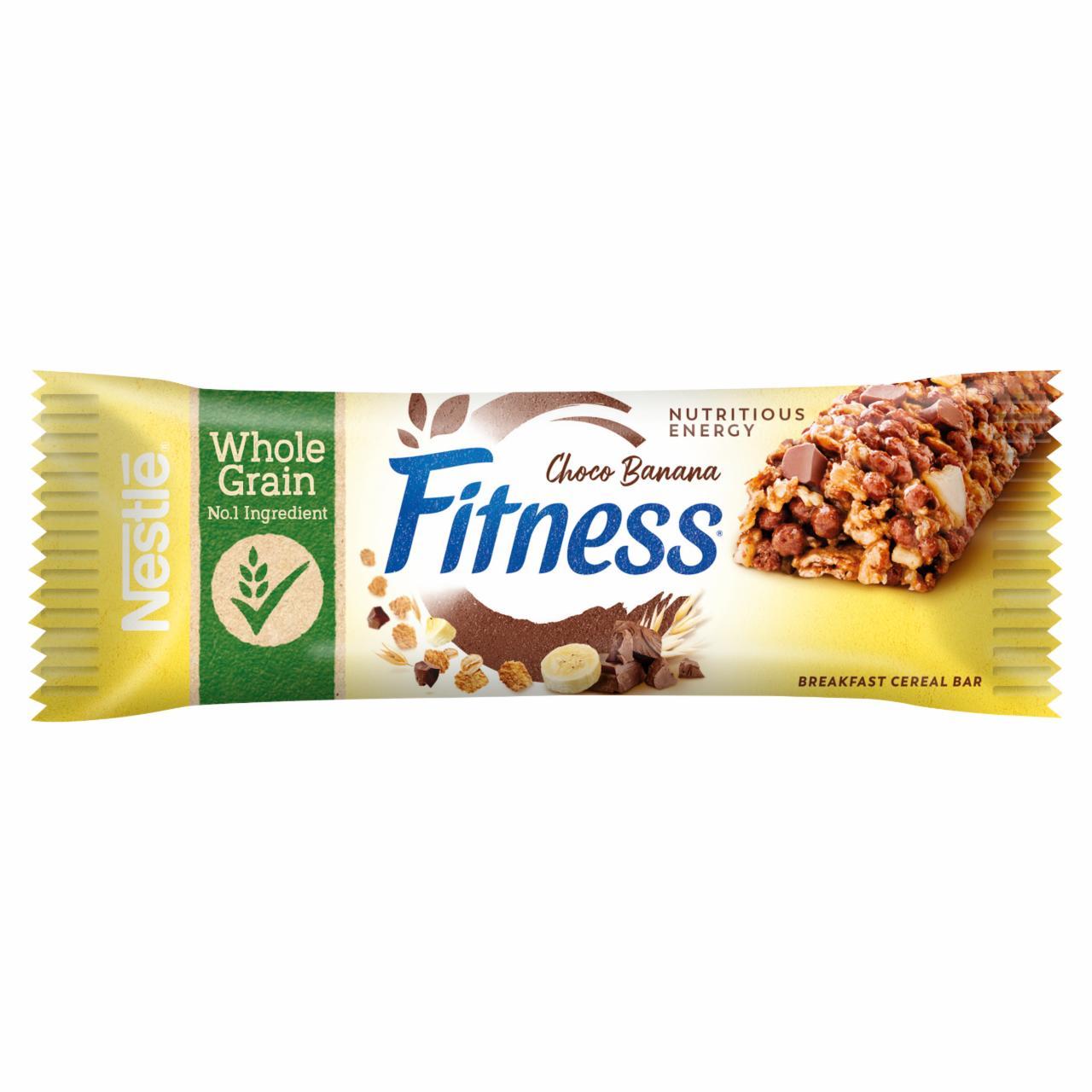 Képek - Nestlé Fitness tejcsokoládés-banános gabonapehely-szelet vitaminokkal és ásványi anyagokkal 23,5 g
