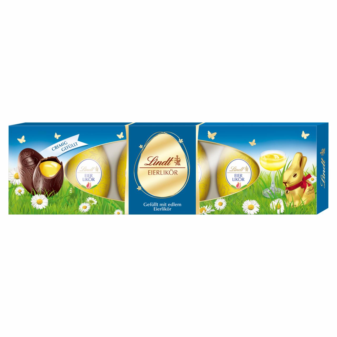 Képek - Lindt étcsokoládé tojáslikőrrel töltve 6 db 108 g