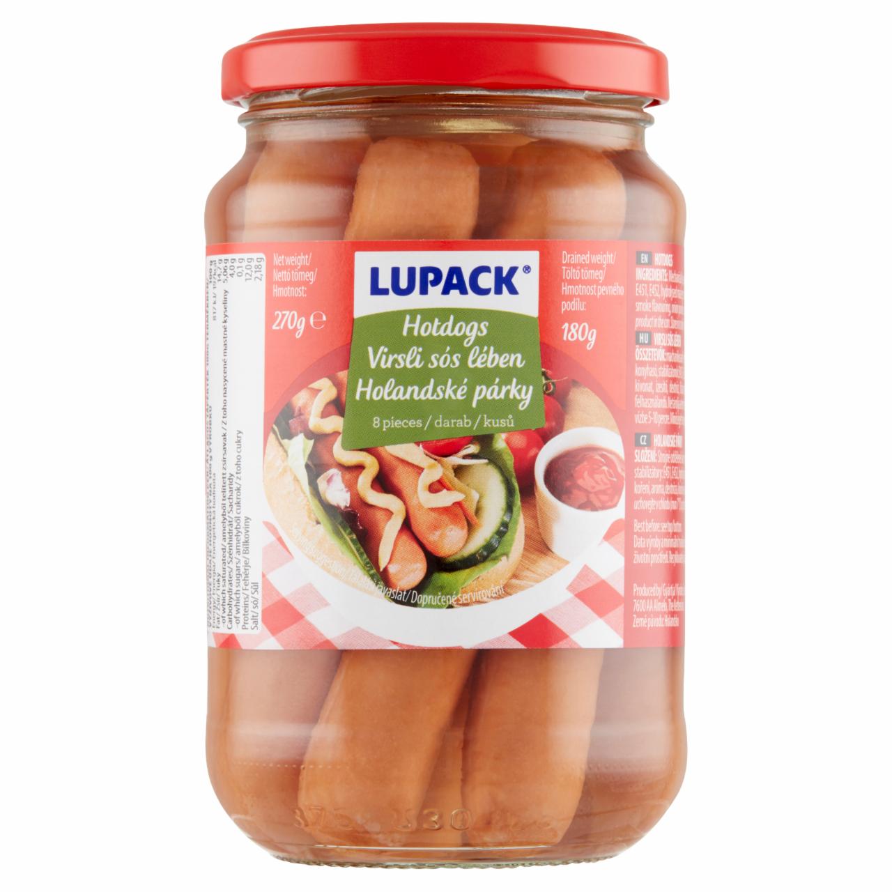 Képek - Lupack virsli sós lében 8 db 270 g