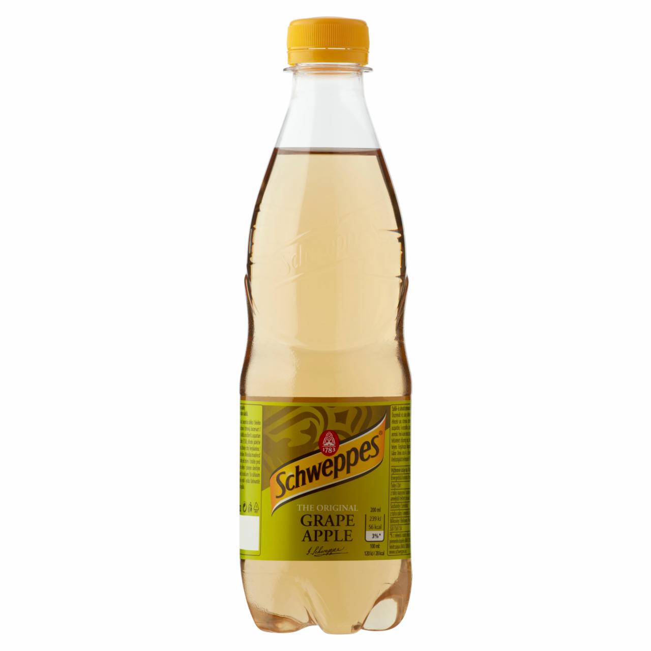 Képek - Schweppes szőlő- és almaízű szénsavas üdítőital cukorral és édesítőszerekkel 0,5 l