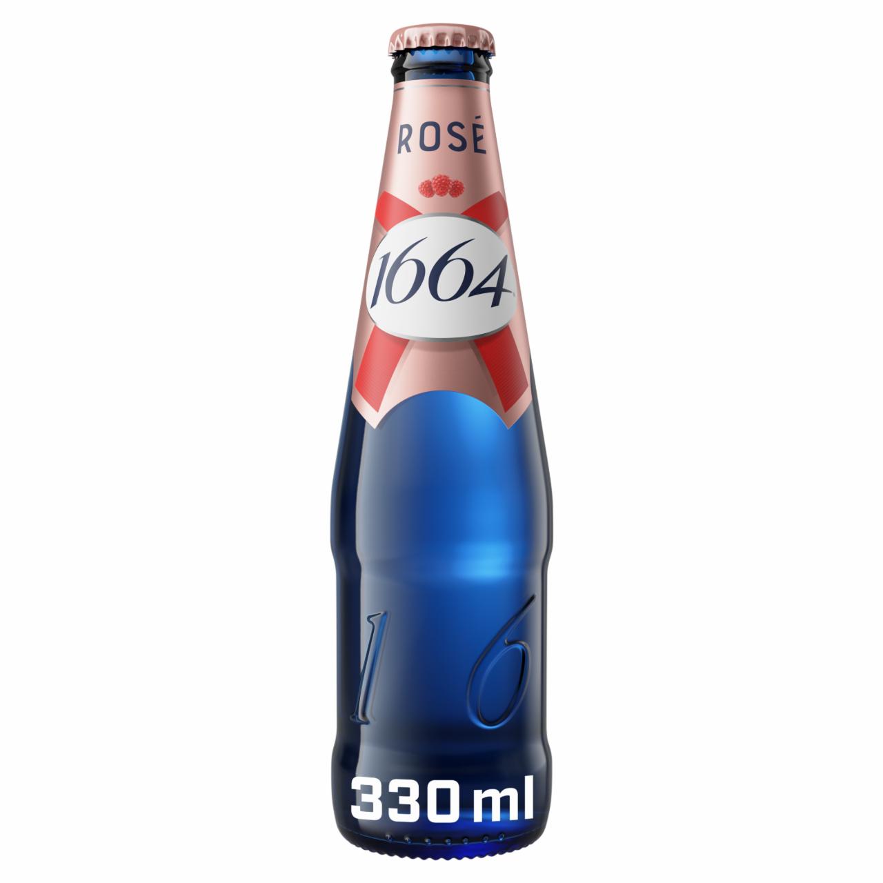 Képek - 1664 Rosé málna ízű ízesített búzasör, bodza és málna gyümölcslével 4,5% 330 ml