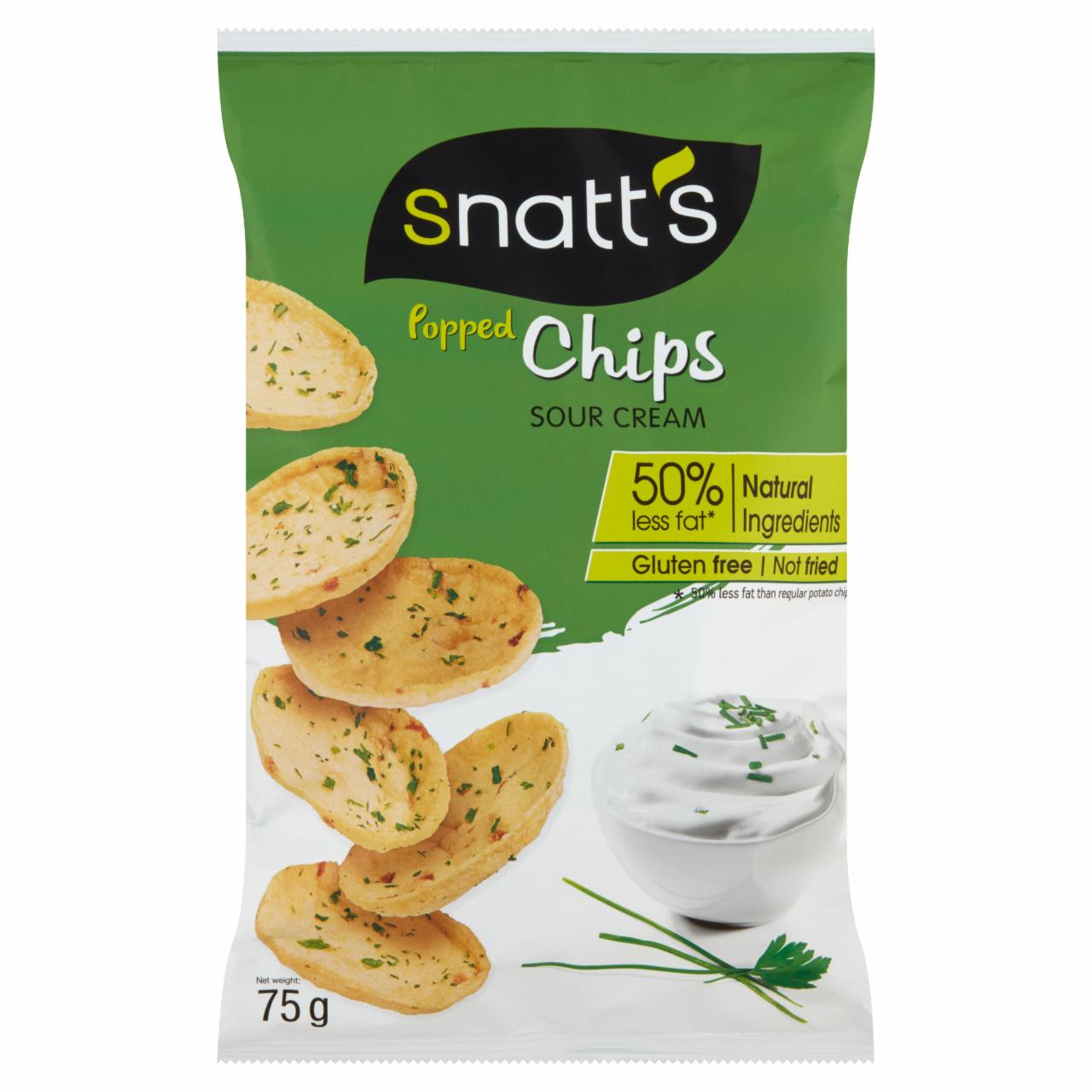 Képek - Snatt's puffasztott tejfölös-metélőhagymás ízű kukorica alapú chips 75 g