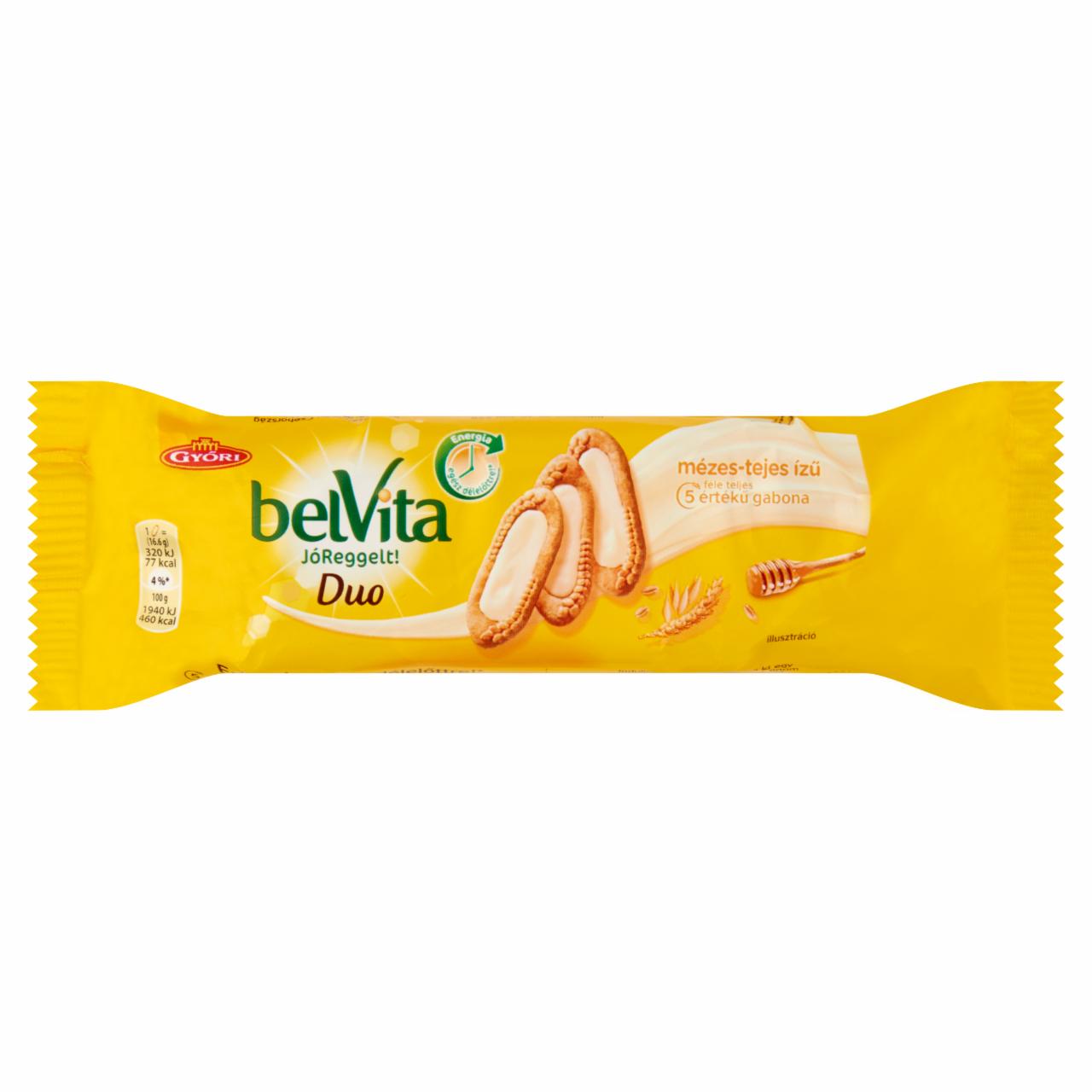 Képek - belVita JóReggelt! Duo gabonás omlós keksz mézes és tejes ízű töltelékkel 50 g