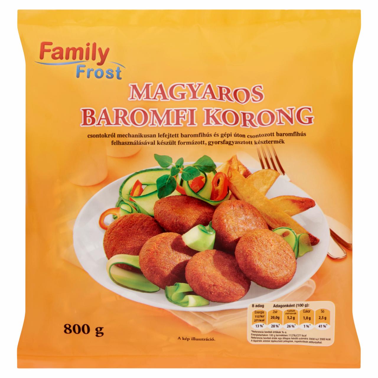 Képek - Family Frost gyorsfagyasztott magyaros baromfi korong 800 g