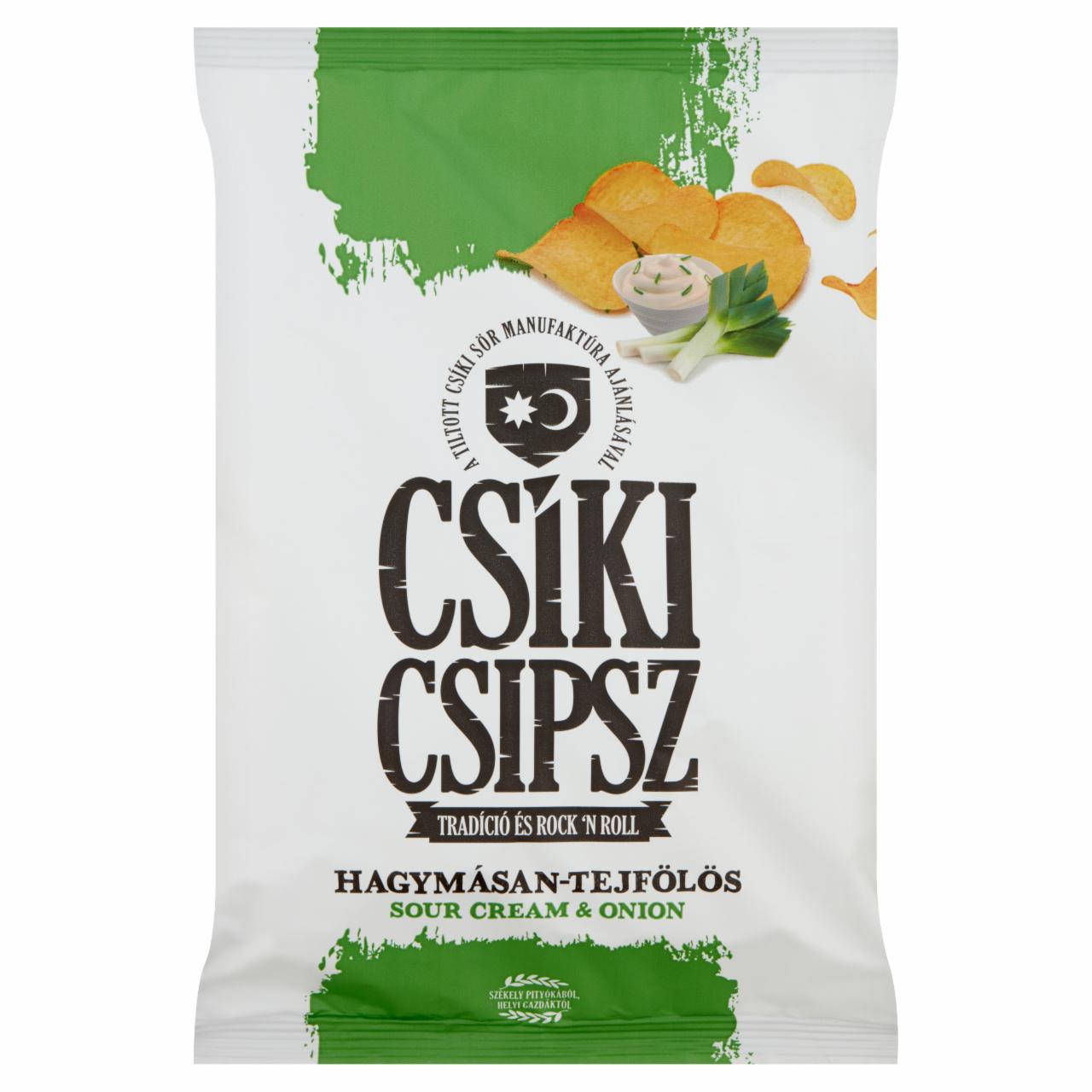 Képek - Csíki Csipsz hagymásan-tejfölös ízesítésű burgonyacsipsz 70 g