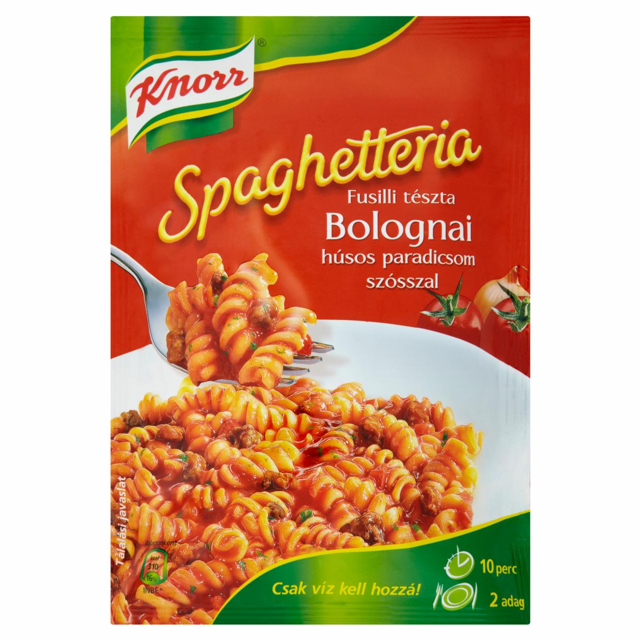 Képek - Knorr Spaghetteria fusilli tészta bolognai húsos paradicsom szósszal 175 g