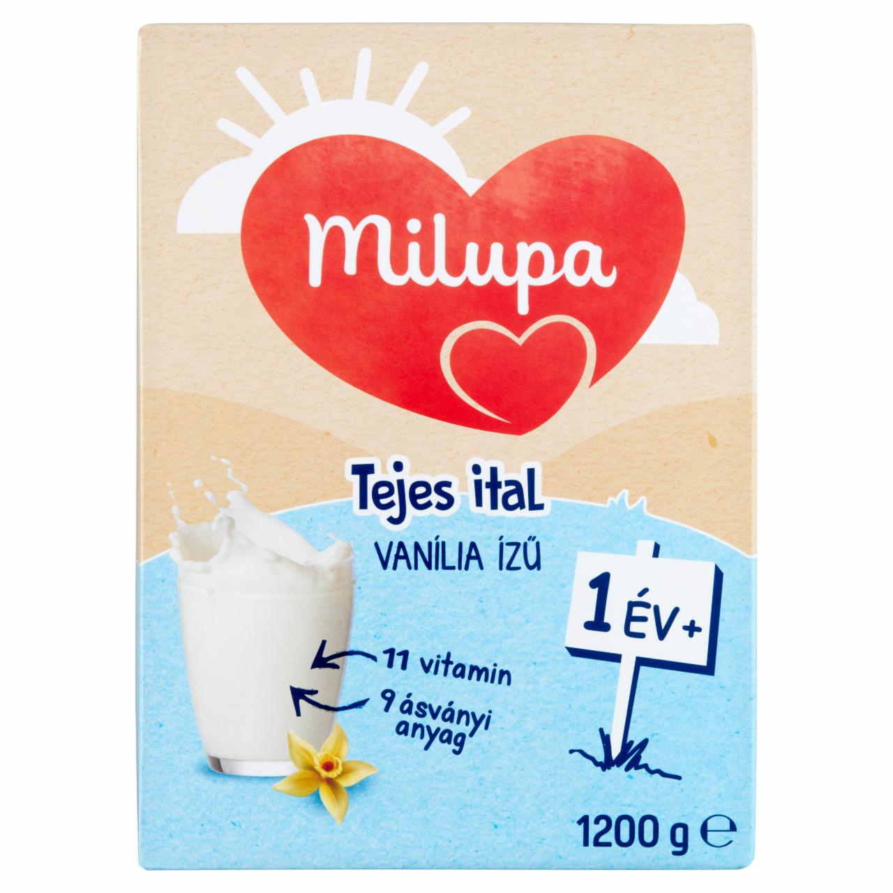 Képek - Milupa vanília ízű tejes ital 1 év+ 2 x 600 g (1200 g)